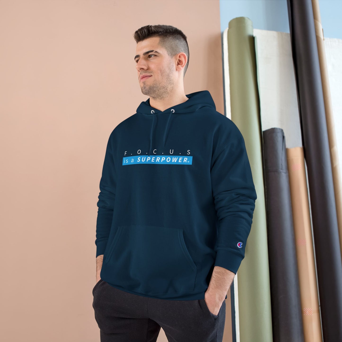 Hoodie — "Focus Is a Superpower" Motivational Champion Hoodie