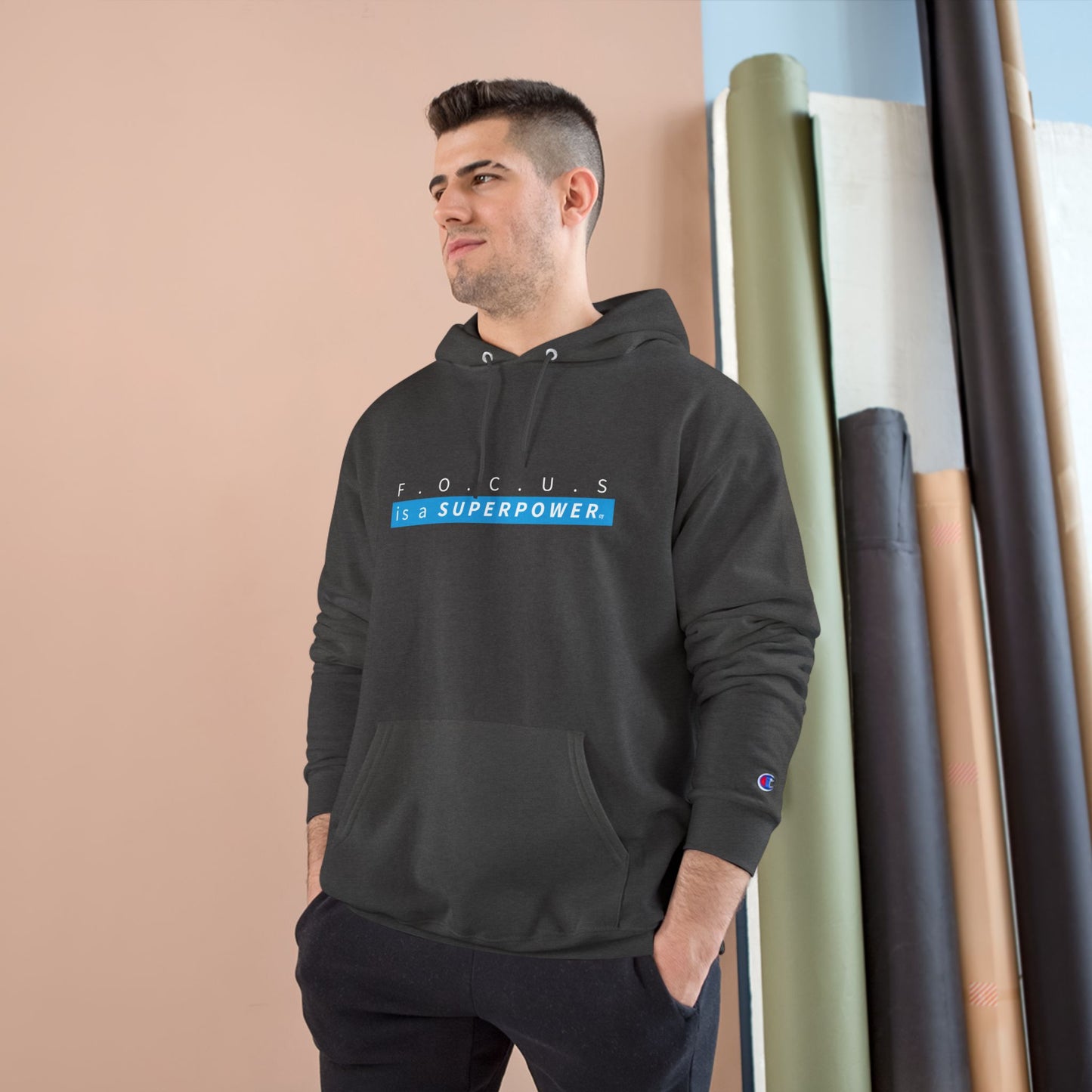 Hoodie — "Focus Is a Superpower" Motivational Champion Hoodie