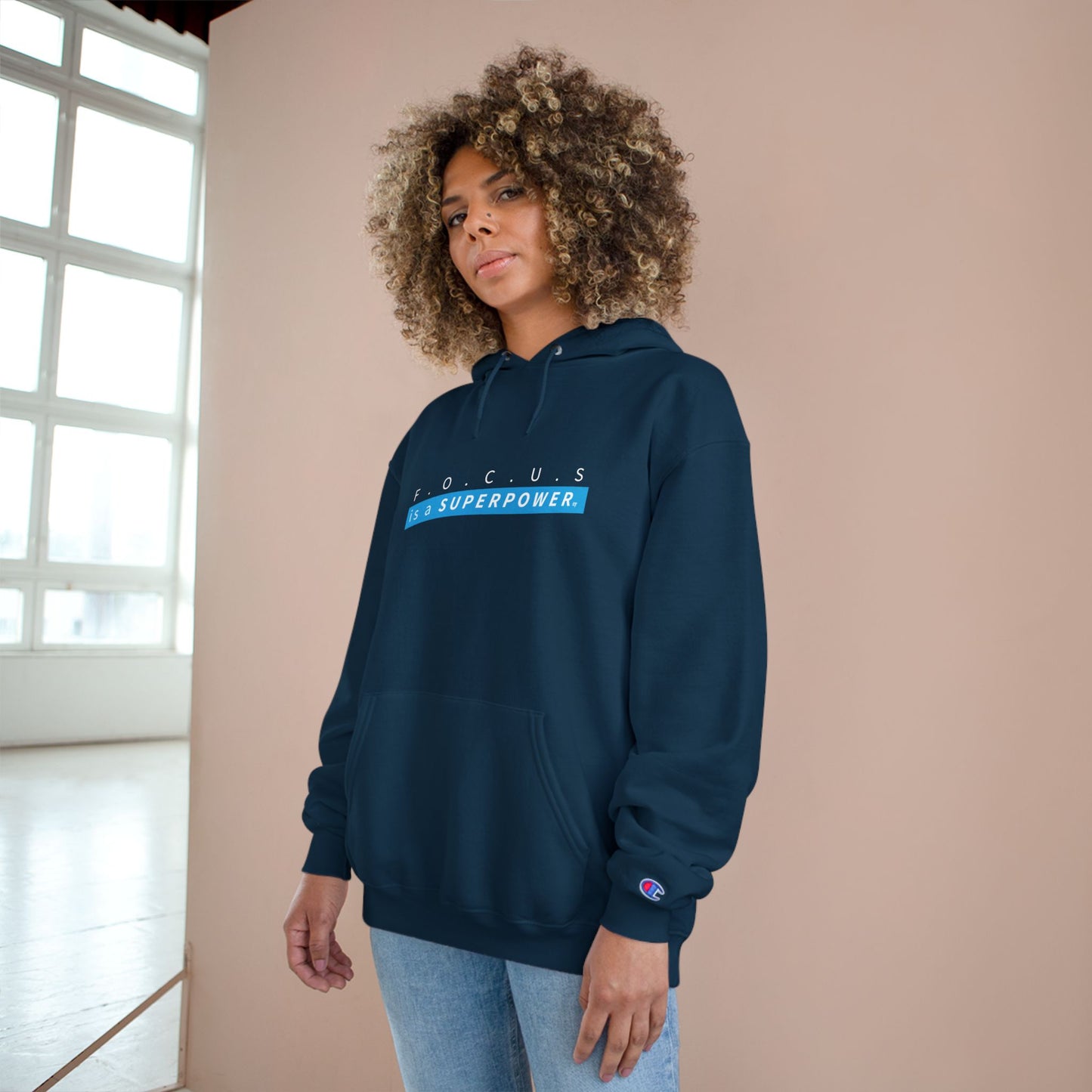 Hoodie — "Focus Is a Superpower" Motivational Champion Hoodie