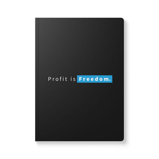 Journal — 'Profit is Freedom' Motivational Softcover Notebook