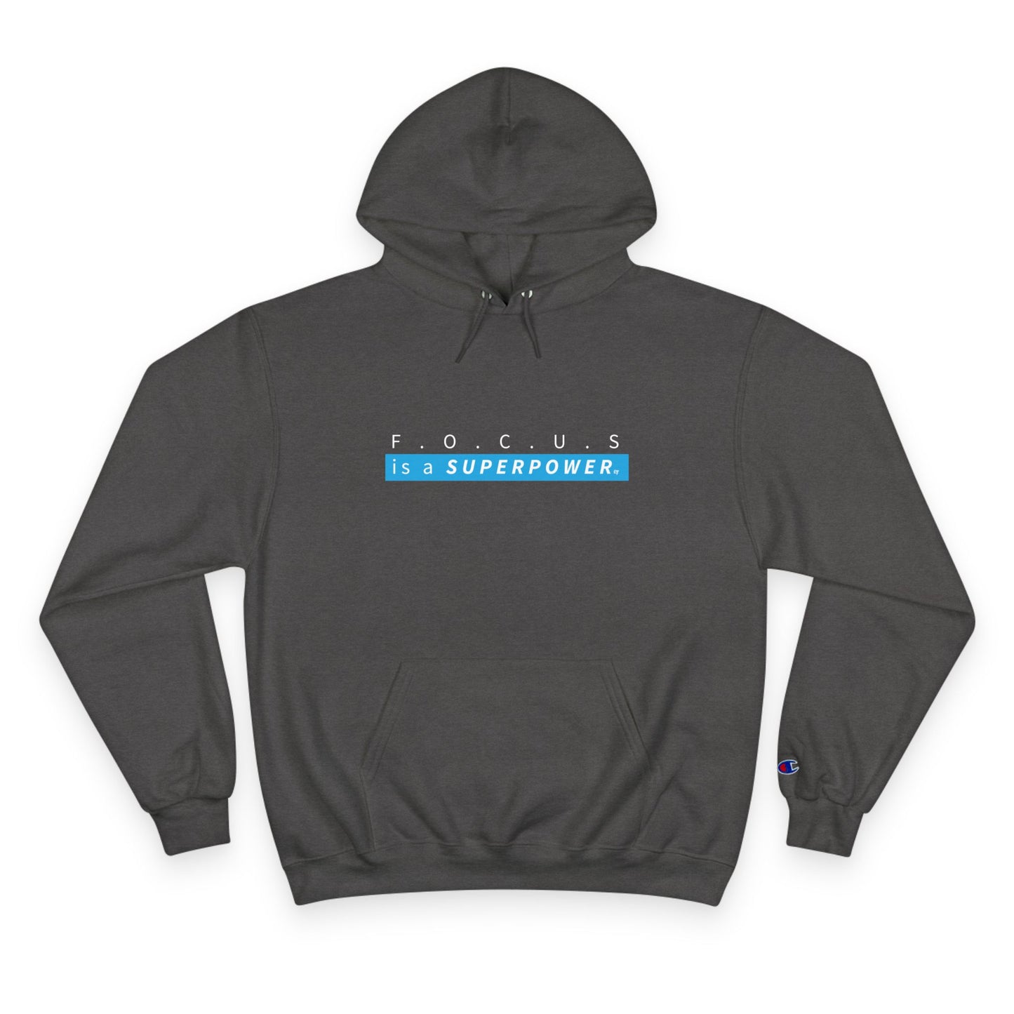 Hoodie — "Focus Is a Superpower" Motivational Champion Hoodie