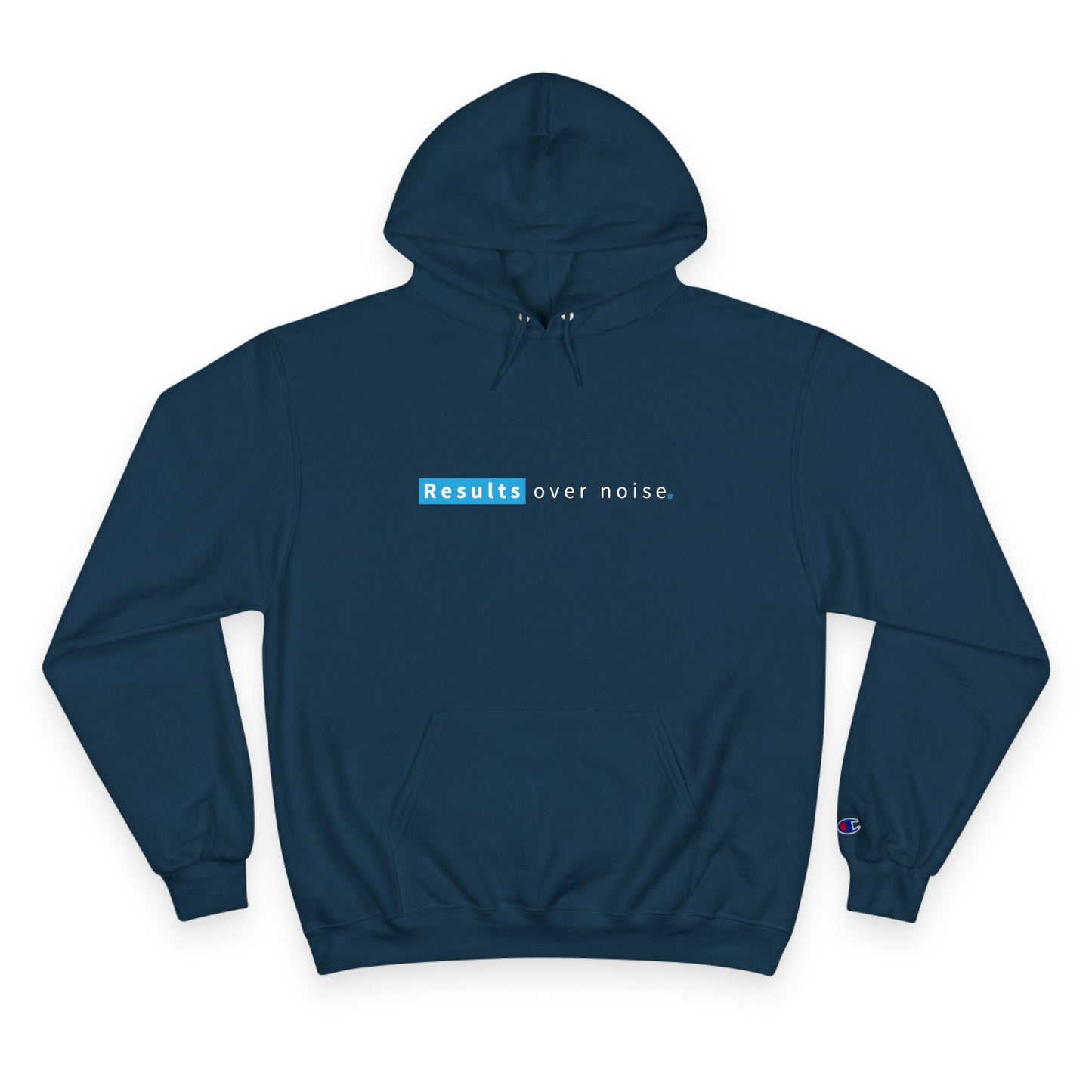 Results Over Noise Hoodie — Minimal Motivational Champion Hoodie