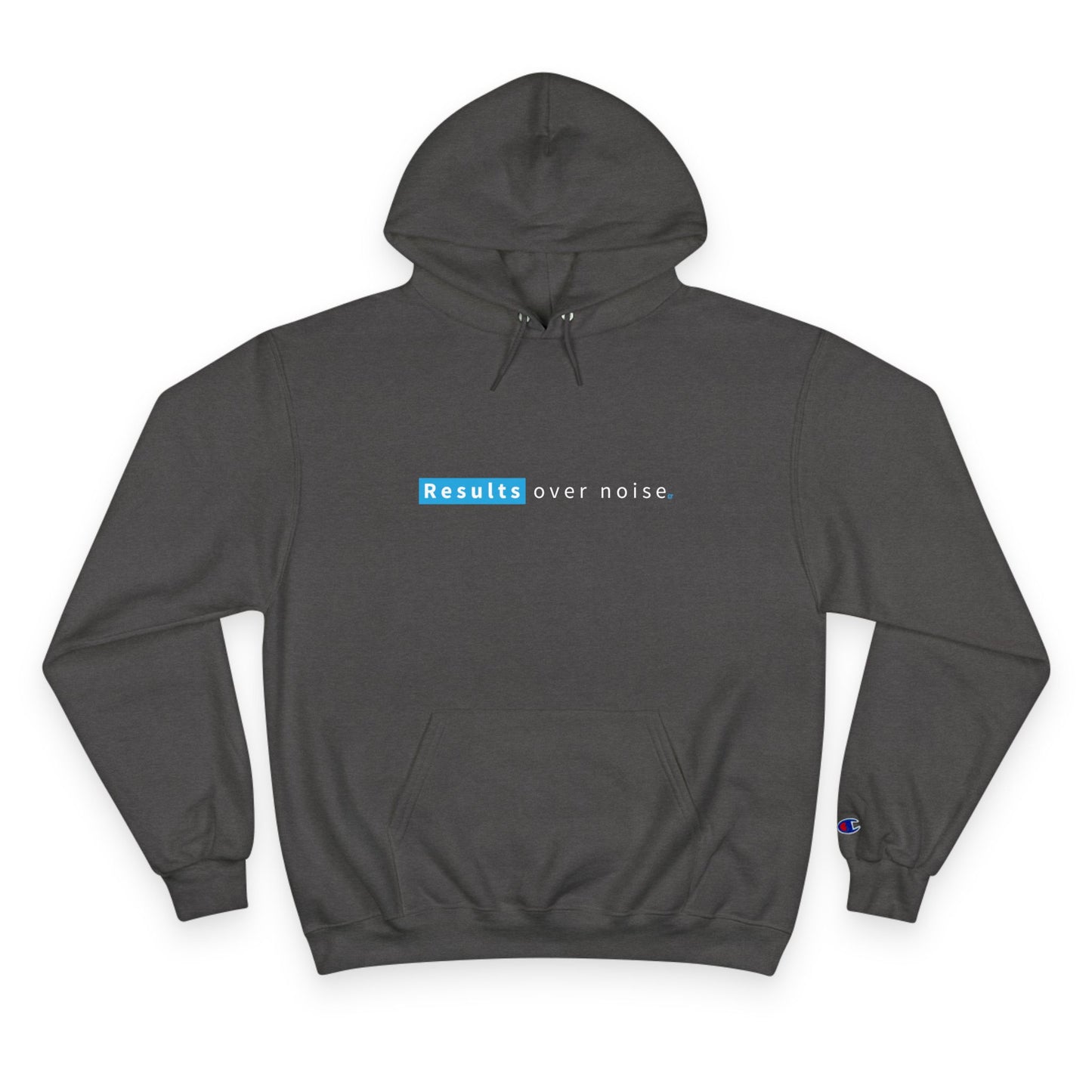 Results Over Noise Hoodie — Minimal Motivational Champion Hoodie