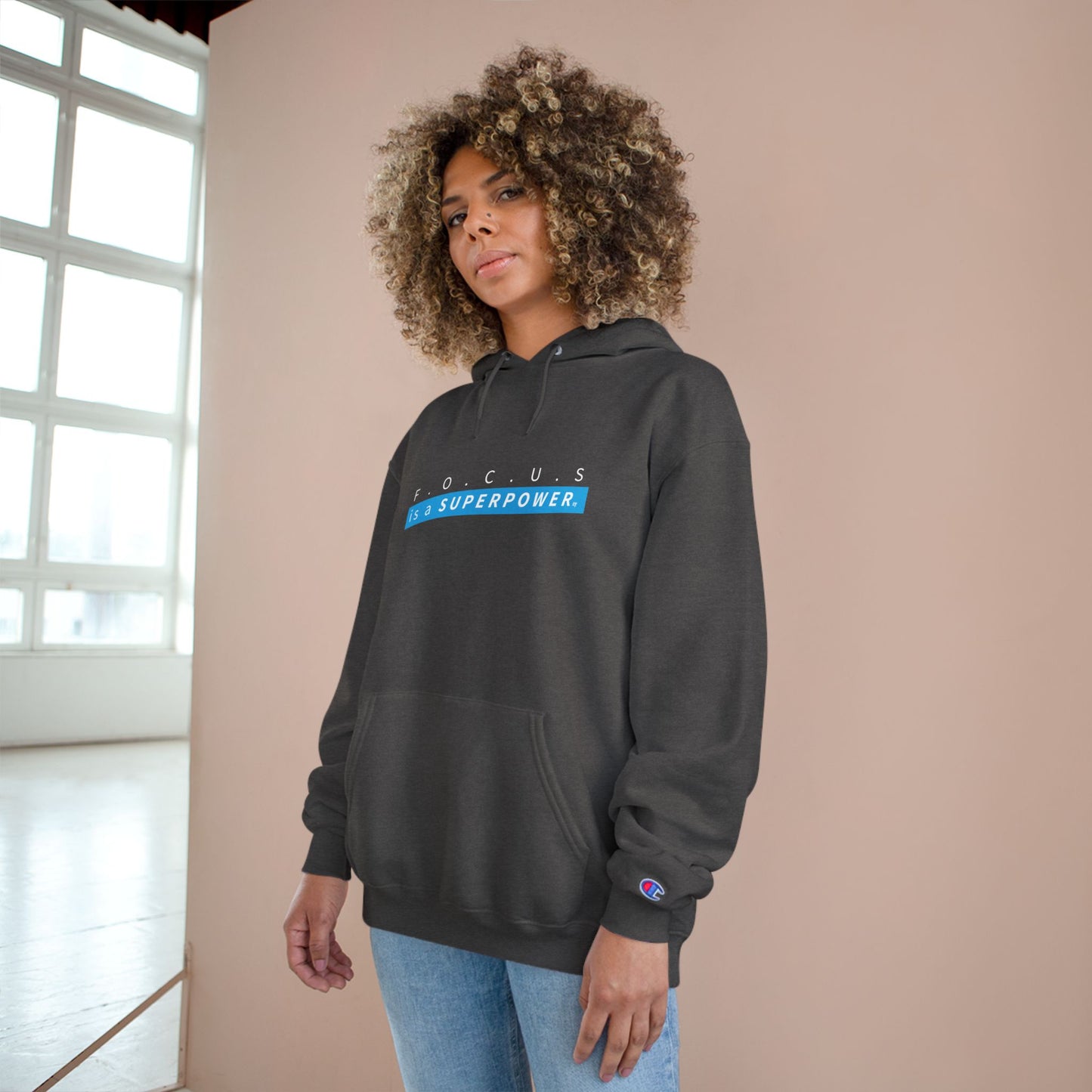 Hoodie — "Focus Is a Superpower" Motivational Champion Hoodie