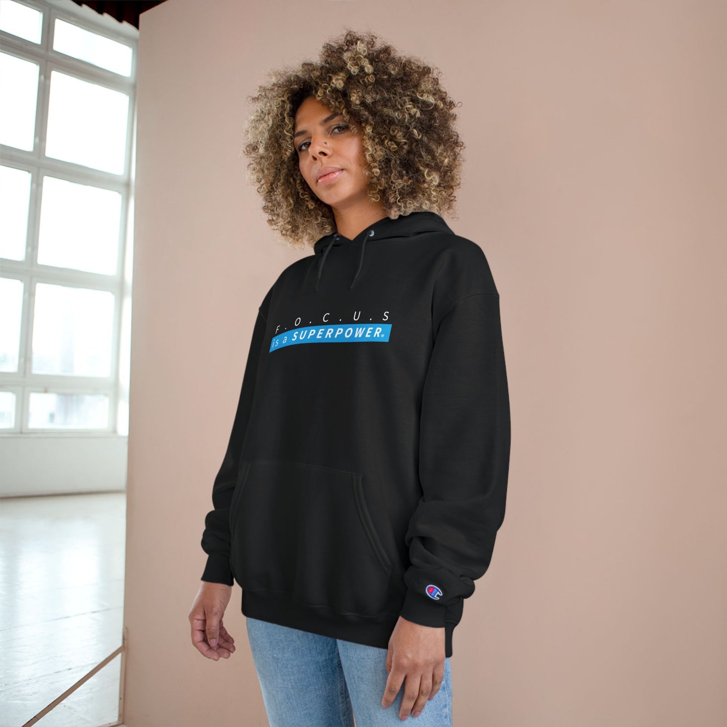 Hoodie — "Focus Is a Superpower" Motivational Champion Hoodie
