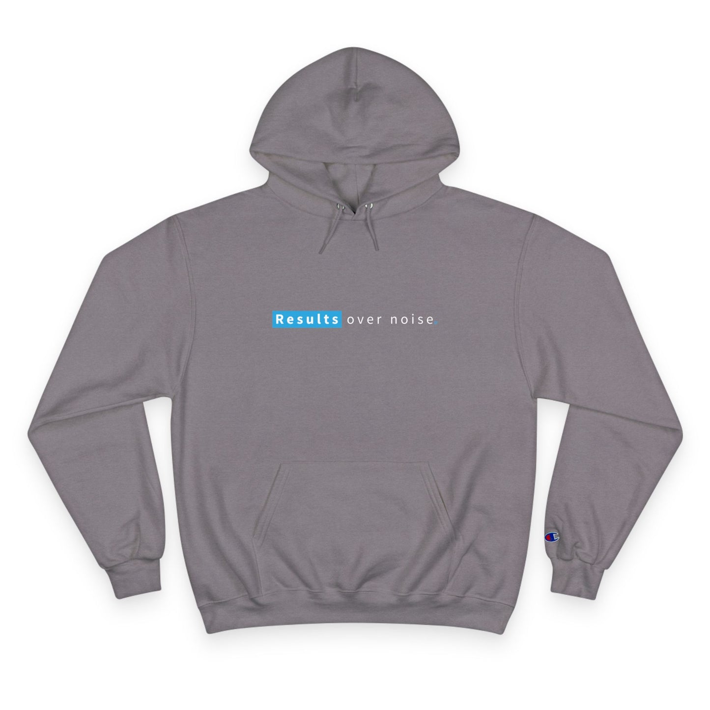Results Over Noise Hoodie — Minimal Motivational Champion Hoodie