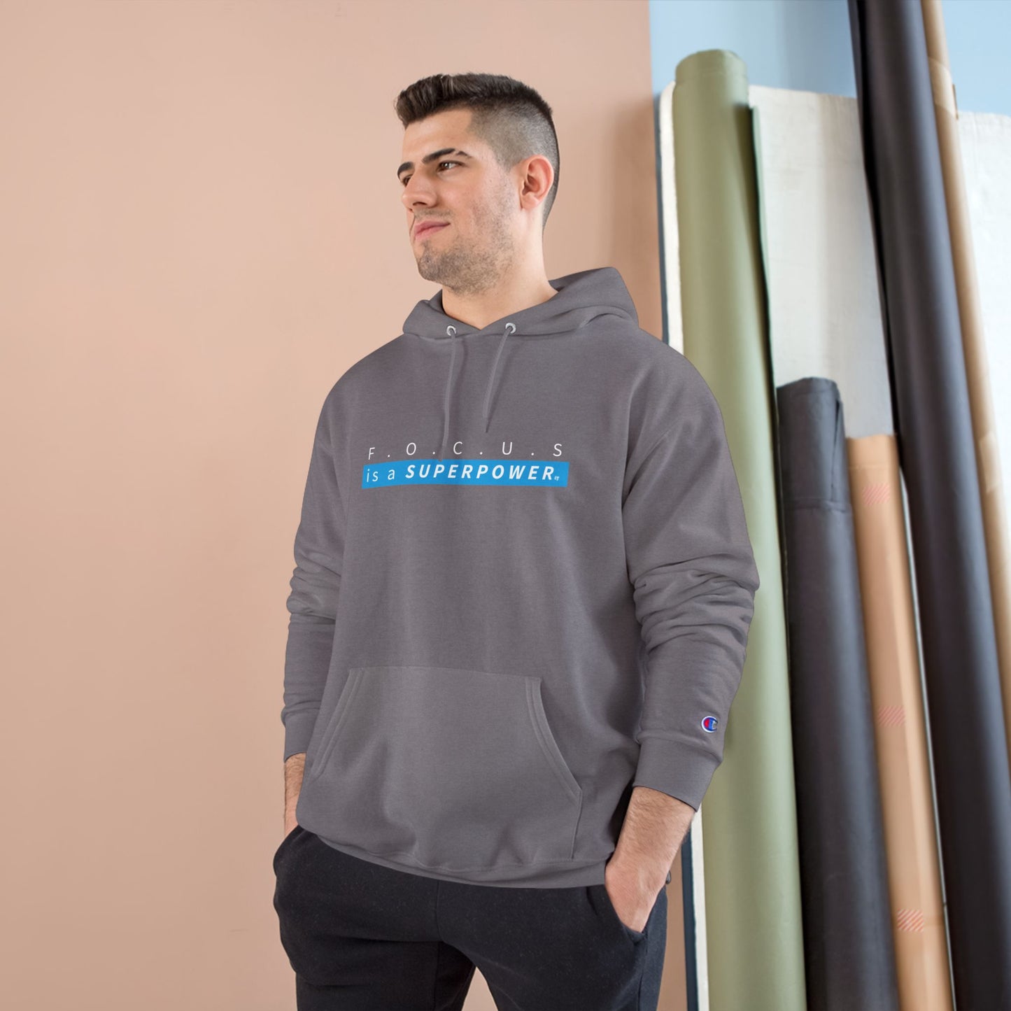 Hoodie — "Focus Is a Superpower" Motivational Champion Hoodie