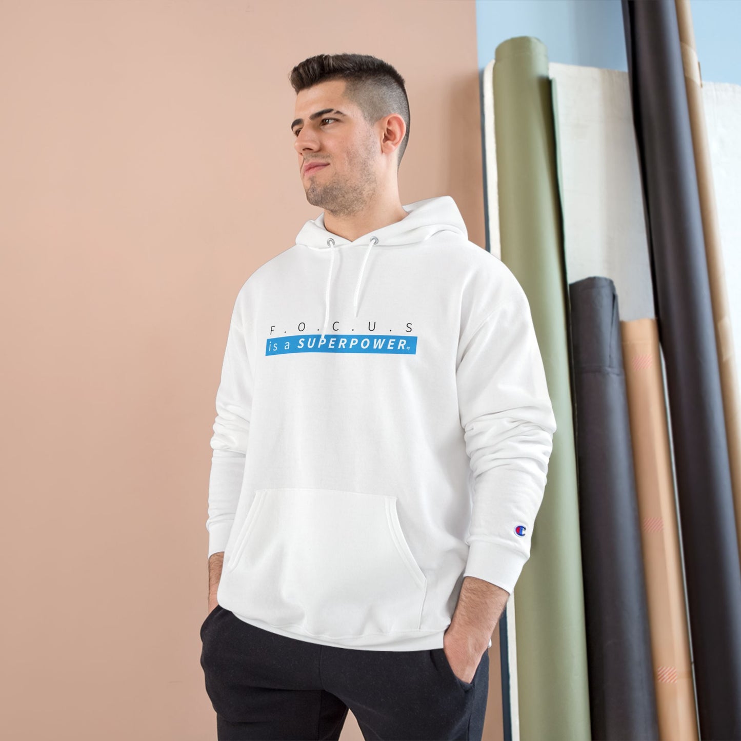 Hoodie — "Focus Is a Superpower" Motivational Champion Hoodie